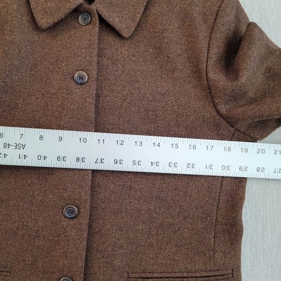 EUC Lands' End Brown Wool Jacket, size 6 - Picture 7 of 8